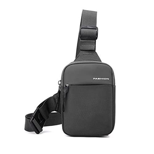 FANDARE Herren Brusttasche Ultraleicht Sling Chest Pack Umhängetasche Schultertasche Bauchtasche Crossover Rucksack Daypacks für Männer Outdoor Reisen Camping Crossbody Bag Wanderrucksäcke Grau von FANDARE