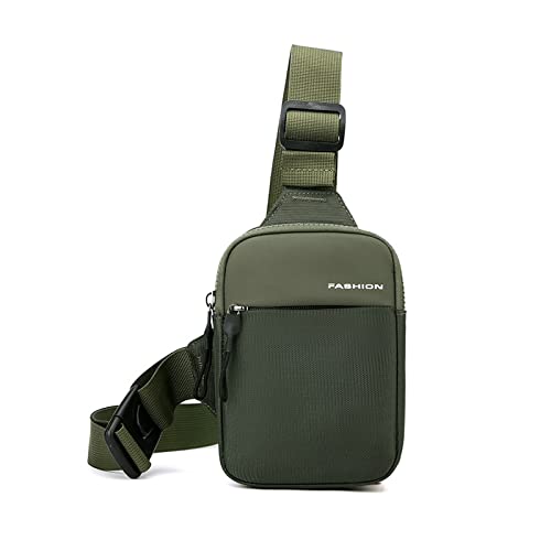 FANDARE Herren Brusttasche Ultraleicht Sling Chest Pack Umhängetasche Schultertasche Bauchtasche Crossover Rucksack Daypacks für Männer Outdoor Reisen Camping Crossbody Bag Wanderrucksäcke Grün von FANDARE