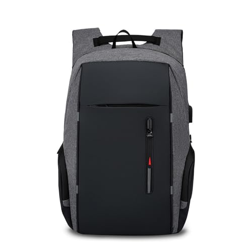 FANDARE Herren Laptop Rucksack mit USB Flugzeug Ryanair Handgepäck Damen Daypacks mit Reflektorstreifen Handtasche Reiserucksack Schulrucksack Schulranzen Weekender Arbeiten Tagesrucksack Grau von FANDARE