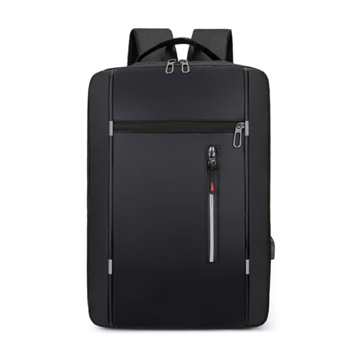 FANDARE Herren Laptop Rucksack mit USB Flugzeug Ryanair Handgepäck Damen Daypacks mit Reflektorstreifen Handtasche Reiserucksack Schulrucksack Schulranzen Weekender Arbeiten Tagesrucksack Schwarz A von FANDARE