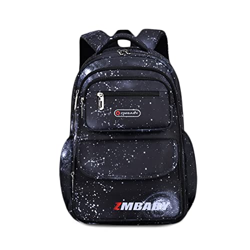 FANDARE Kinderrucksack Schulranzen Mehrfarbig Schultaschen Jungen Mädchen Schulrucksack Schultasche für 1-2 Klasse Kind Schüler Reise Kindergartentasche Rucksack Wasserdicht Nylon Schwarz S von FANDARE