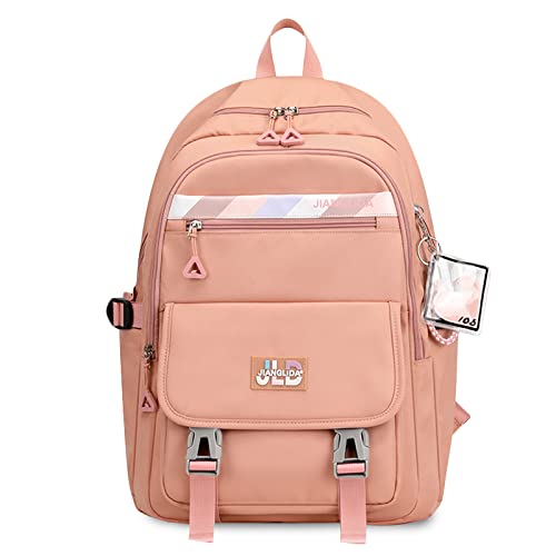 FANDARE Kinderrucksack Schulranzen Schultaschen Jungen Mädchen Schulrucksack Kinder Schultasche für Primarschüler Schüler der Mittelstufe Outdoor Reise Daypacks Rucksack Wasserdicht Nylon Rosa von FANDARE