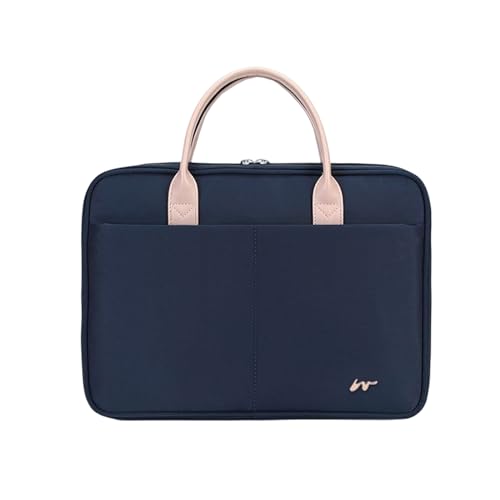 FANDARE Laptop Damen Handtasche Herren Aktentasche Elegant Shopper Damentasche Henkeltaschen Große Tote Bag Große Reise Einkauftasche Businesstasche für Frauen Büro Reisen Dunkelblau von FANDARE