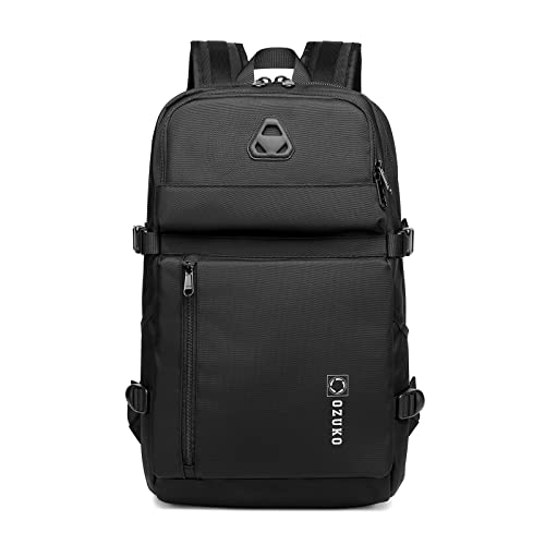 FANDARE Laptop Rucksack 15.6 Zoll Laptoptasche Schulrucksack Herren Damen Reisen Daypacks Business Reisen Wasserdicht Polyester Schwarz von FANDARE