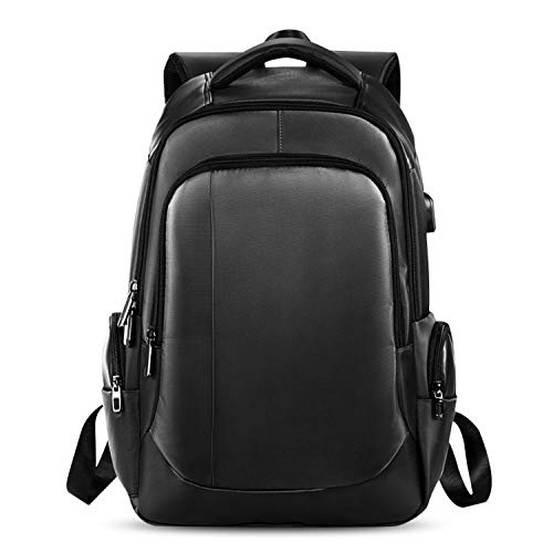 FANDARE Laptop Rucksack Business Rucksack für 15.6 Zoll Laptop Schulrucksack mit USB-Ladeanschluss für Arbeit Wandern Reisen Camping,für Herren/Damen Schultasche Polyester Schwarz von FANDARE