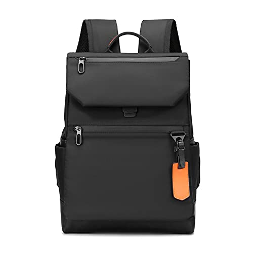FANDARE Laptop Rucksack Herren Schulrucksack mit Laptop Fach 15,6 Zoll Schultasche mit USB-Ladeanschluss Reiserucksack für Schule Uni Reisen Freizeit Daypacks Wasserdicht Nylon Schwarz von FANDARE