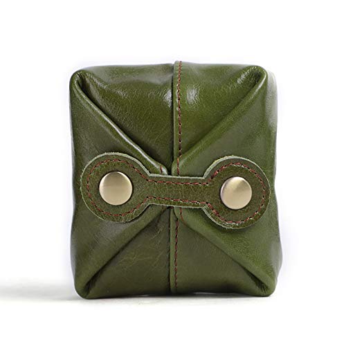FANDARE Leder Münzbörsen Damen Mini Geldbörse Münzbeutel Schlüssel Brieftasche Geld Organisatoren Portemonnaie Wasserdicht Portmonee Beutel Geldklammer Geldbeutel Coin Purse Dunkelgrün von FANDARE