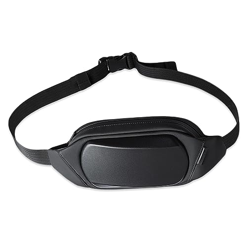 FANDARE Leicht Brusttasche Joggen Bauchtasche Hüfttasche Sling Rucksack Schultertasche Crossbody Umhängetasche Sporttasche Wasserdicht Daypacks für Herren Damen Kinder Reisen Wandern Hiking Schwarz von FANDARE