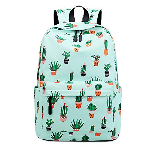 FANDARE Mädchen Rucksack Casual Schulrucksack Teenager Rucksäcke für 15 inch Laptop Daypacks Student Schultasche Schule Reise Draussen Camping Schulranzen Dauerhaft Polyester Grün von FANDARE