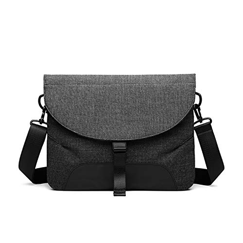 FANDARE Messenger Bag Herren Umhängetasche Damen Schultertasche 7.9 inch iPad Leinwand Tasche Segeltuch Tasche Arbeiten Tasche für Männer und Frauen, Geschäft Reise Crossbody Bag Schwarz von FANDARE