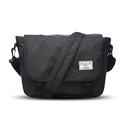FANDARE Messenger Bag Umhängetasche Schultertasche Laptoprucksäcke Tasche Kuriertasche Polyester Schwarz von FANDARE