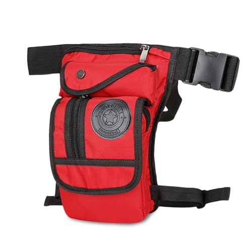 FANDARE Militär Beintasche Bauchtasche für Herren Damen Multifunktionale Hüfttasche Brusttasche Gürteltasche Sling Bag Umhängetaschen Schultertasche für Wandern Reisen Crossover Daypacks Rot von FANDARE