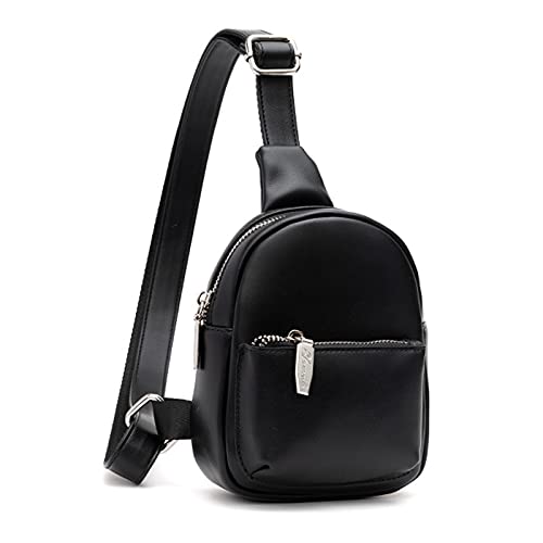 FANDARE Mode Brusttasche Damen Sling Bag Frauen Umhängetaschen Mädchen Schultertasche Sporttasche Crossbody Bag für Freien Reisen Wandern Hiking Joggen Crosscover Daypacks Schwarz von FANDARE