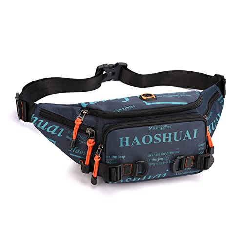 FANDARE Mode Herren Bauchtasche Brusttasche Schultertaschen Damen Sling Shoulder Bag Crossover Bag Umhängetasche Männer Umhängetasche für Reise Schule Wanderrucksäcke Crossbody Pack Dunkelblau von FANDARE