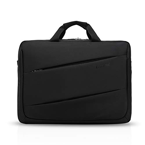 FANDARE Mode Laptoptasche Umhängetasche für 15.7 zoll Laptop Handtasche Herren Damen Business Schultertasche Messenger Tasche für Studenten Outdoor Reisen Große Kapazität Wasserdicht Polyester Schwarz von FANDARE