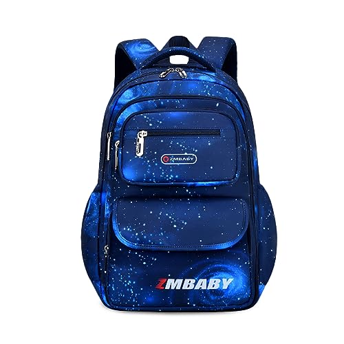 FANDARE Niedlich Kinderrucksack Schulranzen Mädchen Junge Schulrucksack Büchertaschen Rucksack Hochschule Schultertasche mit Kühlschrank-Fronttasche für Outdoor Reisen Schule Daypacks Blau A von FANDARE