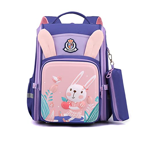 FANDARE Niedlich Kinderrucksack Schulranzen Reflektierend Schultaschen Jungen Mädchen Schulrucksack Jugendliche Schultasche für 1-6 Klasse Kind Reise Kindergartentasche Rucksack mit Federmäppchen von FANDARE