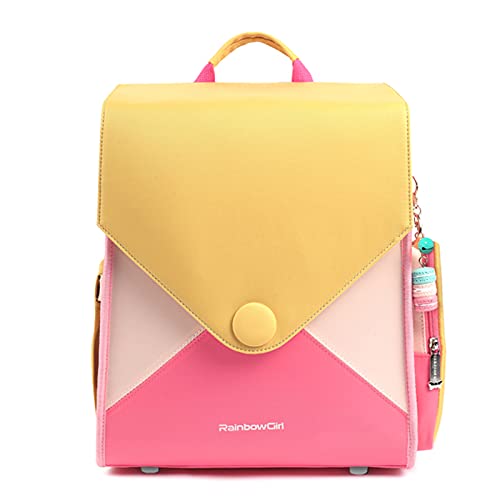 FANDARE Niedlich Kinderrucksack Schulranzen Schultaschen Mädchen Schulrucksack Kinder Schultasche für 1-4 Klasse Schüler Outdoor Reise Kindergartentasche Rucksack Wasserdicht Eva Gelb von FANDARE