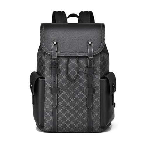 FANDARE PVC Tagesrucksack Herren Rucksack City Kurierrucksack Herren Einkaufsrucksack Daypack Rucksack Wasserdicht Arbeitsrucksack Rucksack Uni Radfahren Rucksack Business City Rucksack Schwarz von FANDARE