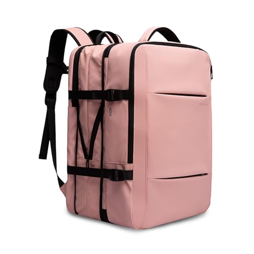 FANDARE Reiserucksack Laptop Rucksack Handgepäck Herren Schulrucksack mit USB-Ladeanschluss Convertible Duffle Bag Damen Arbeit Schulranzen Reisen Tagesrucksack Daypacks für 17 Zoll-Laptop Rosa von FANDARE