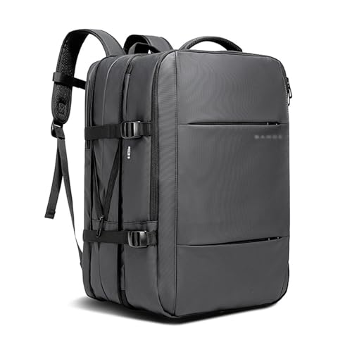 FANDARE Reiserucksack Laptop Rucksack Handgepäck Herren Schulrucksack mit USB-Ladeanschluss Convertible Duffle Bag Damen Arbeit Schulranzen Reisen Tagesrucksack Daypacks für 17 Zoll-LaptopGrau von FANDARE