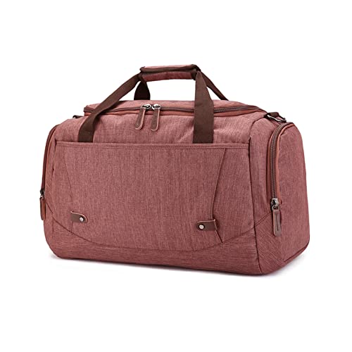 FANDARE Reisetasche Große Sporttasche Segeltuch Schultertasche Tote Handtasche Männer Weekender Tasche Kliniktasche Schwimmtasche Trainingstasche für Frauen Männer Crossbody Bag Braun von FANDARE