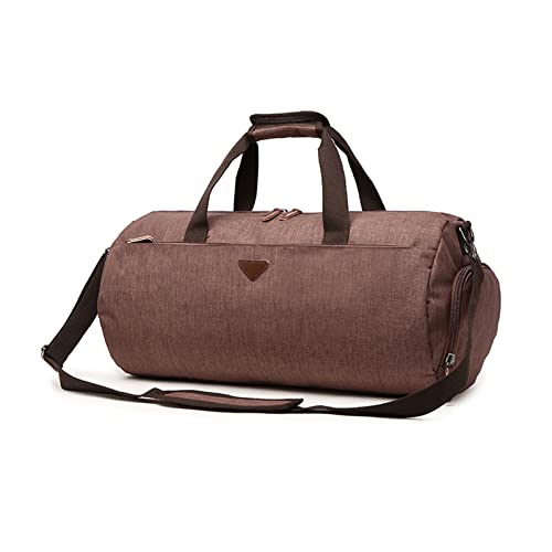 FANDARE Reisetaschen Handgepäck Duffel Tasche Sporttasche Trainingstasche Sporttasche Damen Tote Handtasche Weekender Herren Tasche Kliniktasche Schwimmtasche mit Schuhfach Braun von FANDARE