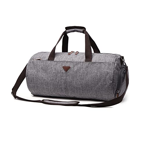 FANDARE Reisetaschen Handgepäck Duffel Tasche Sporttasche Trainingstasche Sporttasche Damen Tote Handtasche Weekender Herren Tasche Kliniktasche Schwimmtasche mit Schuhfach Grau von FANDARE
