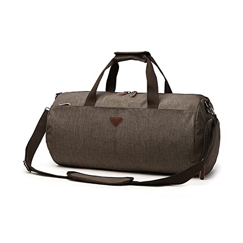 FANDARE Reisetaschen Handgepäck Duffel Tasche Sporttasche Trainingstasche Sporttasche Damen Tote Handtasche Weekender Herren Tasche Kliniktasche Schwimmtasche mit Schuhfach Khaki von FANDARE
