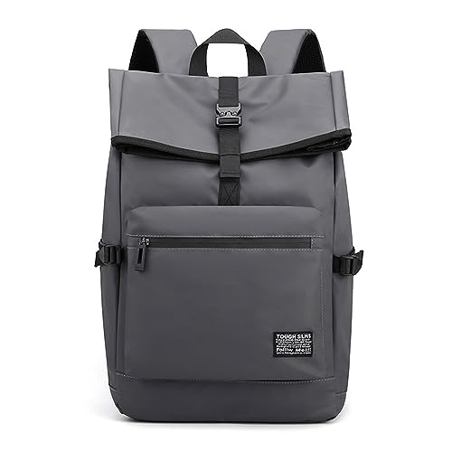 FANDARE Rucksack Herren Laptop-Rucksack Schulrucksack Geschäft Arbeiten Computer Rucksack Jungen Schulranzen Backpack für Arbeit Reisen Wandern Lässiger Tagesrucksack Daypacks Hochschule Grau von FANDARE