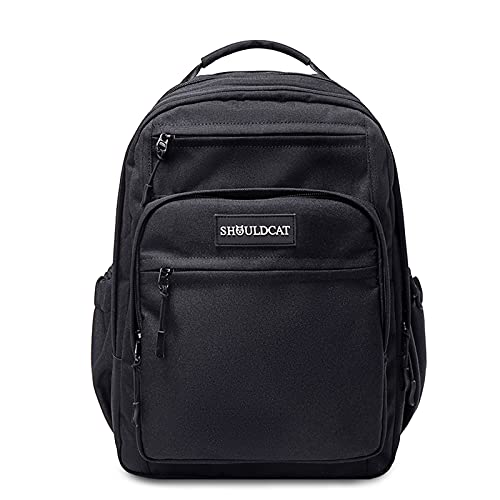 FANDARE Rucksack Schulrucksack Damen Herren Daypacks mit Laptopfach fü 15.6 Zoll Tagesrucksack Schulranzen Junge Mädchen Schultaschen für Universität Reisen Freizeit Wasserdichtes Polyester Schwarz von FANDARE