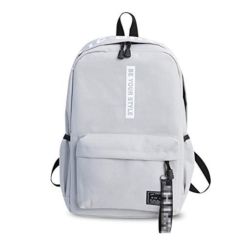 FANDARE Rucksäcke Schulrucksack Jungs Mädchen Schulranzen Teenager Schultasche für Herren Damen Schule Ranzen Reise Camping Casual Daypacks Polyester Neues Grau von FANDARE