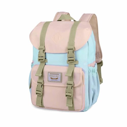 FANDARE Rucksäcke Schulrucksack Schule Rucksäcke Laptop Schultasche Mädchen Teenager Schulranzen Tagesrucksack Casual Daypacks für Damen Herren Reisen Uni Büro Alltag Freizeit Campus Wandern Blau von FANDARE