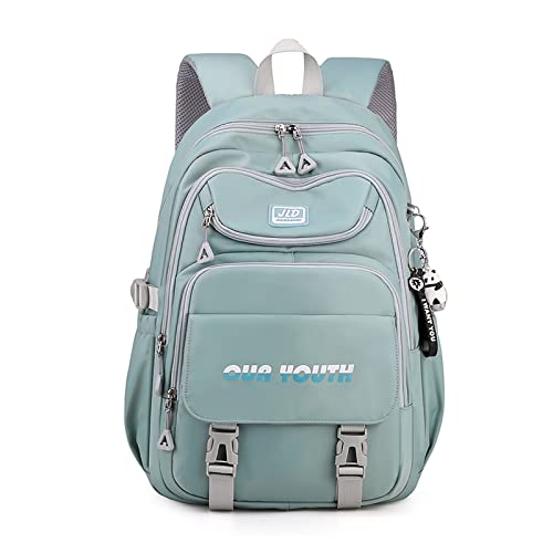 FANDARE Schulrucksack Schulrucksack Jugendliche Schultasche Jungen Mädchen Rucksack Schulranzen für Schüler Outdoor Reise Daypacks Freizeitrucksack Rucksack Wasserdicht Polyester Blau von FANDARE