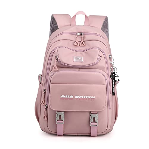 FANDARE Schulrucksack Schulrucksack Jugendliche Schultasche Jungen Mädchen Rucksack Schulranzen für Schüler Outdoor Reise Daypacks Freizeitrucksack Rucksack Wasserdicht Polyester Lila von FANDARE