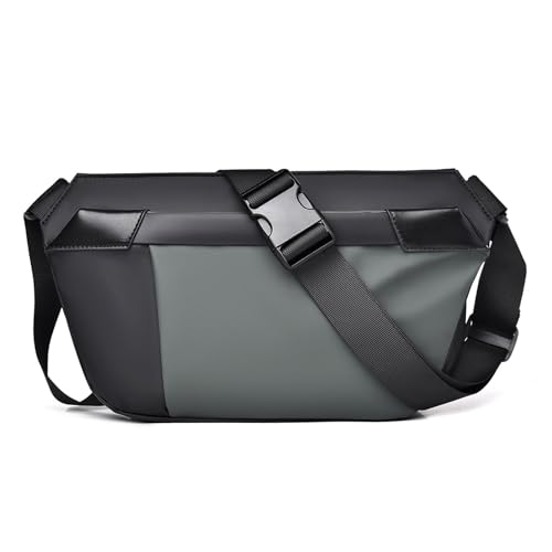 FANDARE Sport Funktion Brusttasche Herren Umhängetasche Sling Crossbody Bag Manner Brustbeutel Wasserdichtes PU Leder Messenger-Bags Schultertaschen für Reise Schule Wandern Bodybag Grün von FANDARE