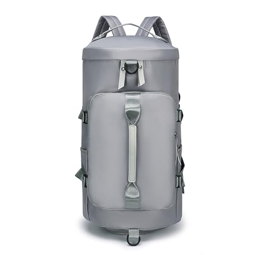 FANDARE Sporttasche Reisetasche Lässiger Laptop Rucksack Herren Damen Weekender mit Schuhfach Ryanair Handgepäck Fitnesstasche Trainingstasche Badetasche Reisetasche Urlaubstasche Grau von FANDARE