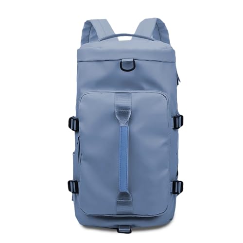 FANDARE Sporttasche Reisetasche Lässiger Laptop Rucksack Herren Damen Weekender mit Schuhfach Ryanair Handgepäck Fitnesstasche Trainingstasche Badetasche Reisetasche Urlaubstasche Hellblau von FANDARE