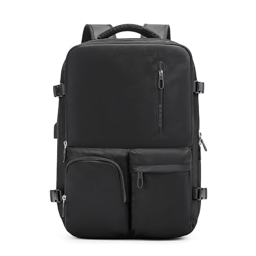 FANDARE Tagesrucksack Herren Rucksack Einkaufsrucksack Laptop Daypack Rucksack Herren Damen Notebook Arbeitsrucksack Rucksack Uni Rucksack Business City Rucksack mit USB-Ladeanschluss Schwarz von FANDARE