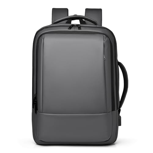 FANDARE Tagesrucksack Herren Rucksack Herren Einkaufsrucksack Daypack Erweiterbar Rucksack Herren Notebook Rucksack Wasserdicht Arbeitsrucksack Rucksack Uni Rucksack Business City Rucksack Grau von FANDARE
