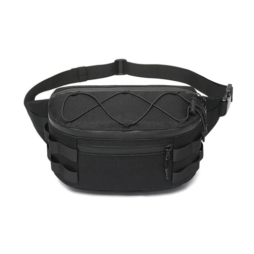 FANDARE Ultraleicht Brusttasche Hüfttaschen für Running Herren Schultertasche Herren Sling Crossbody Bag Bauchtasche Gürteltasche Modern Umhängetaschen Handytasche für Wandern Reisen Daypacks Schwarz von FANDARE