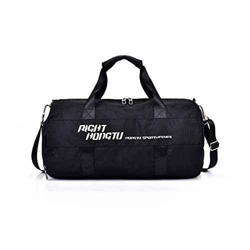 FANDARE Ultraleicht Reisetaschen Handgepäck Sporttasche Schultertasche Übernachtung Sporttasche Damen Herren Wochenende Urlaubstasche Kliniktasche Schwimmtasche Trainingstasche mit Schuhfach Schwarz S von FANDARE