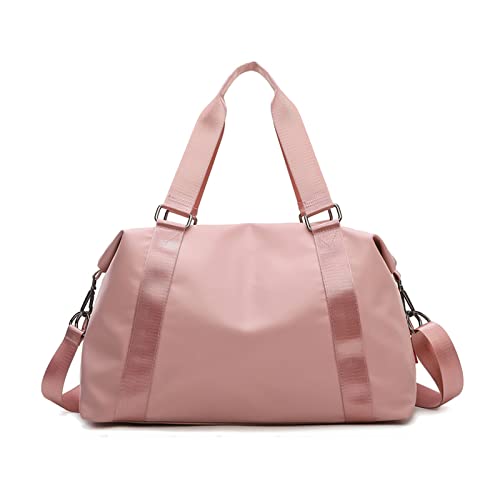 FANDARE Ultraleicht Reisetaschen Handgepäck Sporttasche für Damen und Herren Schultertasche Übernachtung Sporttasche Weekender Kliniktasche Handtaschen Schwimmtasche Trainingstasche Rosa von FANDARE