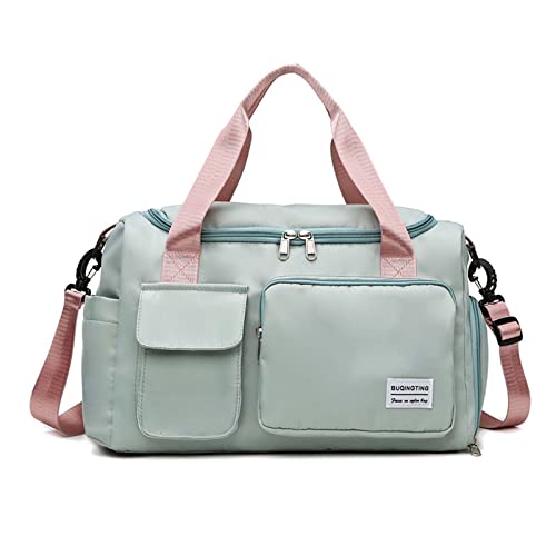FANDARE Ultraleicht Sporttasche Reisetaschen Handgepäck Übernachtung Sporttasche Handtasche Damen Herren Weekender Kliniktasche Trainingstasche mit Schuhfach & Nassfach - Tasche Grün Rosa FANDARE Ultraleicht Sporttasche Reisetaschen Handgepäck Übernachtung Sporttasche Handtasche Damen Herren Weekender Kliniktasche Trainingstasche mit Schuhfach & Nassfach - Tasche Grün Rosa von FANDARE