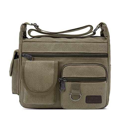FANDARE Umhängetasche Schultertasche 7.9 inch iPad Tasche Unisex Vintage Canvas Messenger Tasche für Damen/Herren Grün FANDARE Umhängetasche Schultertasche 7.9 inch iPad Tasche Unisex Vintage Canvas Messenger Tasche für Damen/Herren Grün von FANDARE