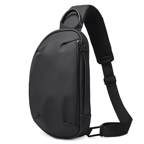 FANDARE Umhängetasche mit USB-Aufladefunktion, Brusttasche mit großem Fassungsvermögen und mehreren Taschen sowie Organizer, kompatibel mit 10,5-Zoll Tablet Schwarz von FANDARE