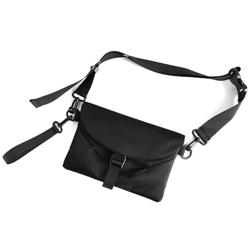 FANDARE Umschlag Umhängetasche Handytasche zum Umhängen Handytasche Herren Superleicht Crossbody Schwarz Schultertasche mit Verstellbarer Multi-Tasche Nylon Messenger Bag von FANDARE