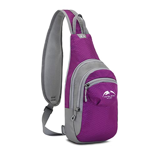 FANDARE Unisex Brusttasche Sport-Schultertaschen Sling Bag Herren Damen Umhängetaschen Crossover Rucksack Schultertasche Daypacks für Outdoor Reisen Camping Wanderrucksäcke Crossbody PackDunkelgrün von FANDARE