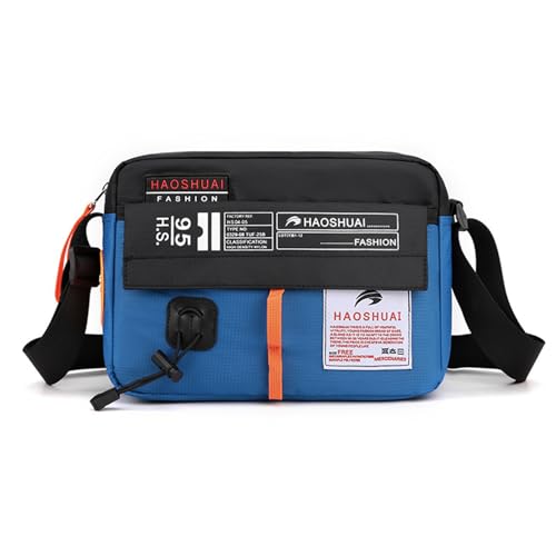 FANDARE Unisex Handytasche zum Umhängen Damen Handytasche Herren Superleicht Crossbody Schultertasche Umhängetasche mit Verstellbarer Damentasche Multi-Tasche Nylon Messenger Bag Schwarz Blau von FANDARE