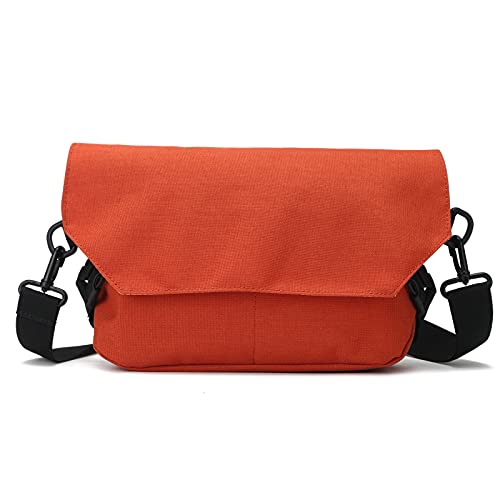 FANDARE Unisex Umhängetasche Schultertaschen Kuriertasche Laptoptasche Umhängetaschen Messenger Crossbody Bag für Herren Damen Reise Business Hochschule Orange A von FANDARE